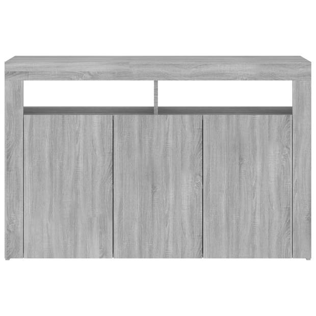 The Living Store Dressoir Sonoma Eiken - 115.5 x 30 x 75 cm - LED Verlichting