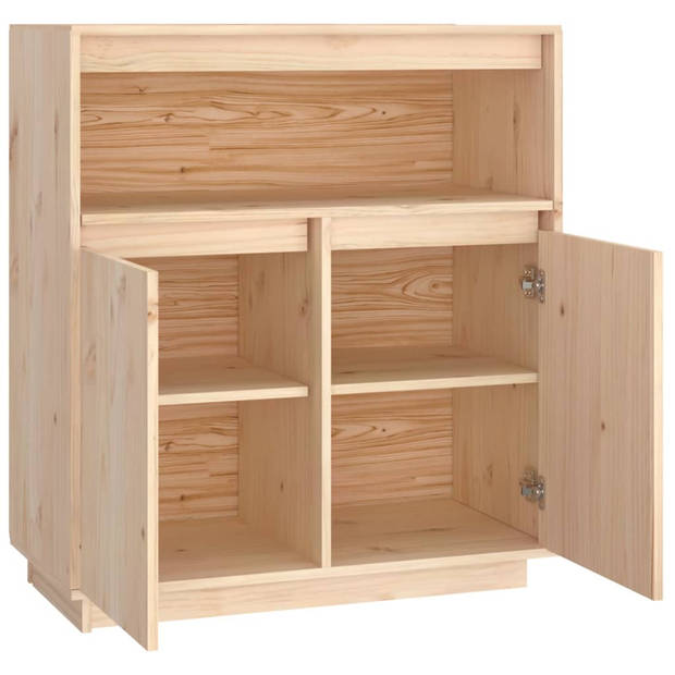 The Living Store Dressoir Grenenhout - Bijzetkast - 70 x 34 x 80 cm - Natuurlijk karakter