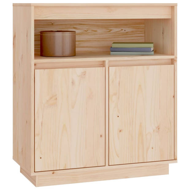 The Living Store Dressoir Grenenhout - Bijzetkast - 70 x 34 x 80 cm - Natuurlijk karakter