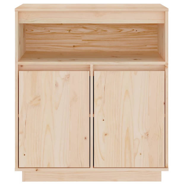 The Living Store Dressoir Grenenhout - Bijzetkast - 70 x 34 x 80 cm - Natuurlijk karakter