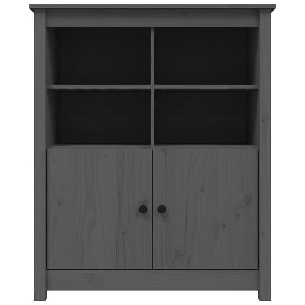 The Living Store Dressoir Landelijke Stijl - 83 x 41.5 x 100 cm - Massief Grenenhout - Grijs