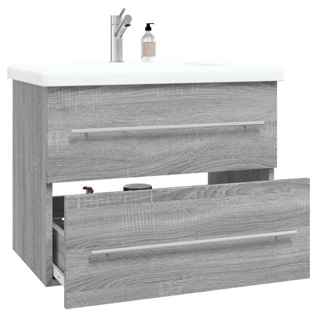 vidaXL Wastafelkast 60x38,5x48 cm bewerkt hout grijs sonoma eikenkleur