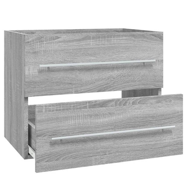 vidaXL Wastafelkast 60x38,5x48 cm bewerkt hout grijs sonoma eikenkleur