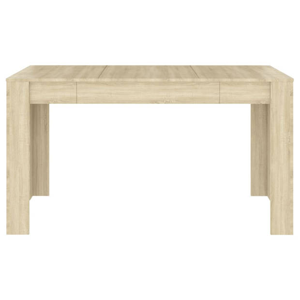 vidaXL Eettafel 140x74,5x76 cm spaanplaat sonoma eikenkleurig