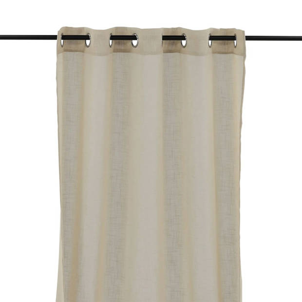 2 x Kaya grodijn 1 st. met ringen 240x140cm beige.