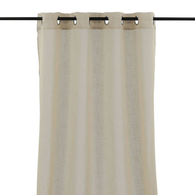 2 x Kaya grodijn 1 st. met ringen 240x140cm beige.