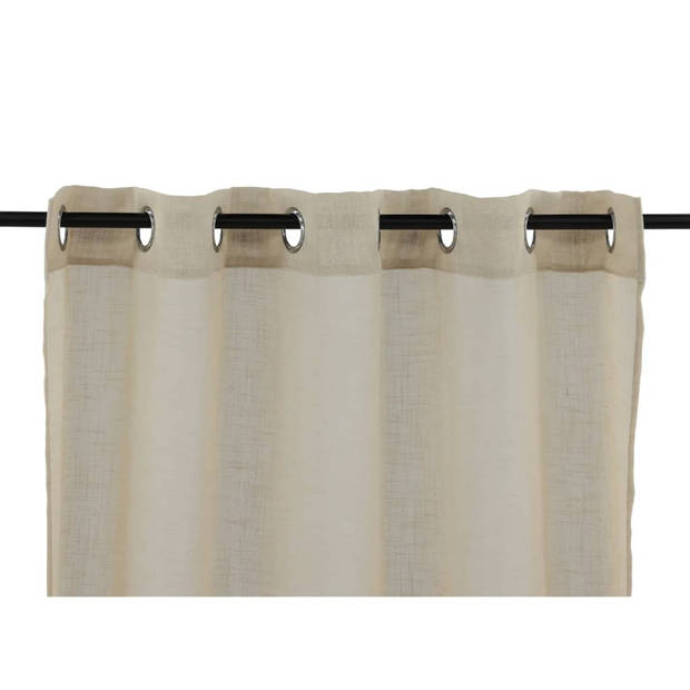 2 x Kaya grodijn 1 st. met ringen 240x140cm beige.