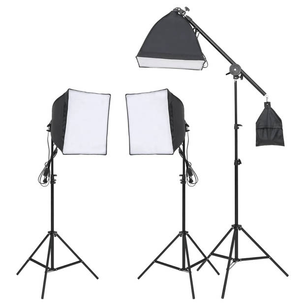 vidaXL Fotostudioset met verlichtingsset, achtergrond en reflector