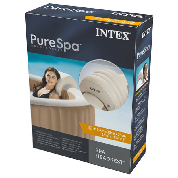 Intex hoofdsteun voor PureSpa 39 cm beige