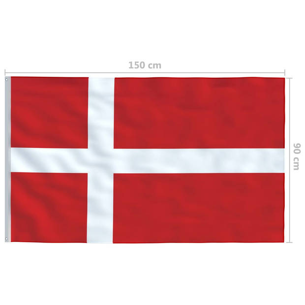 vidaXL Vlag Denemarken 90x150 cm