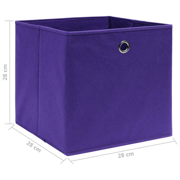 The Living Store Opbergbox - nonwoven - 28x28x28 cm - paars