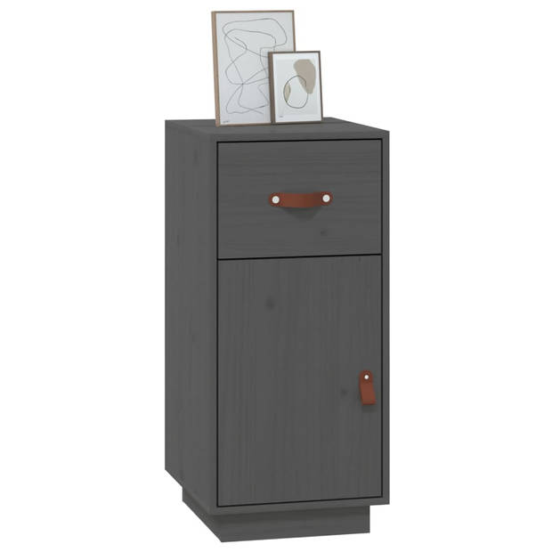 The Living Store Dressoir - Classic - Grijs - 34 x 40 x 75 cm - Massief Grenenhout