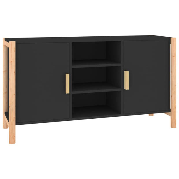 vidaXL Dressoir 107x38x60 cm bewerkt hout zwart