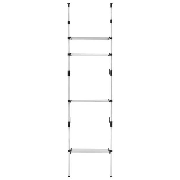vidaXL Kledingkastsysteem met schappen telescopisch aluminium