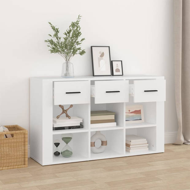 The Living Store Dressoir - Klassiek - Bijzetkast - 100 x 30 x 59.5 cm - Wit