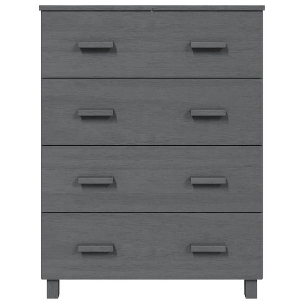 vidaXL Dressoir HAMAR 79x40x103,5 cm massief grenenhout donkergrijs