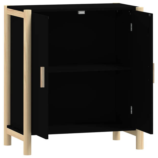 The Living Store Dressoir Classic Zwart - 62 x 38 x 70 cm - Ruime opbergruimte