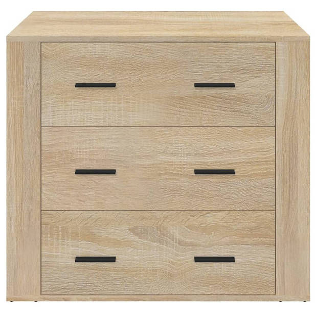 The Living Store Dressoir Sonoma Eiken - 80x33x70 cm - Hoge Kwaliteit en Ruime Opbergruimte