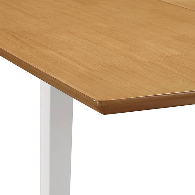 vidaXL Eettafel verlengbaar (80-120)x80x74 cm MDF wit