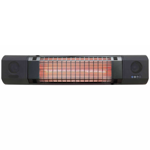 Sunred Wandverwarmer Sun and Sound 2000 W Rose Gold zwart