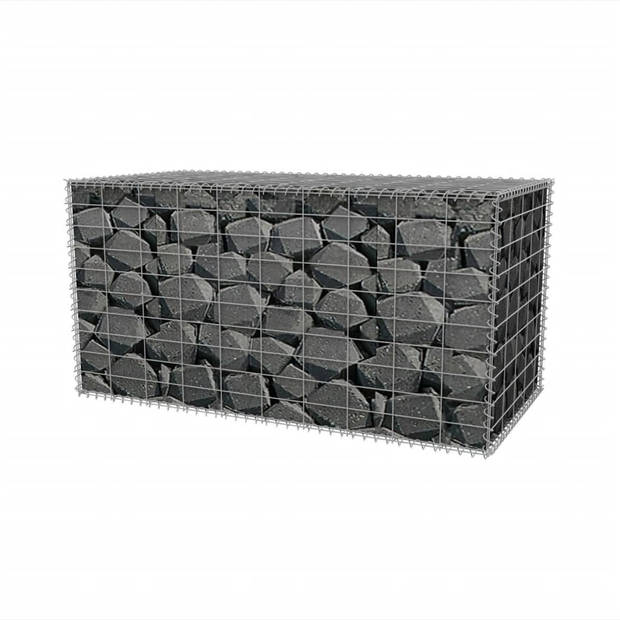 vidaXL Gabion mand 100x50x50 cm gegalvaniseerd staal