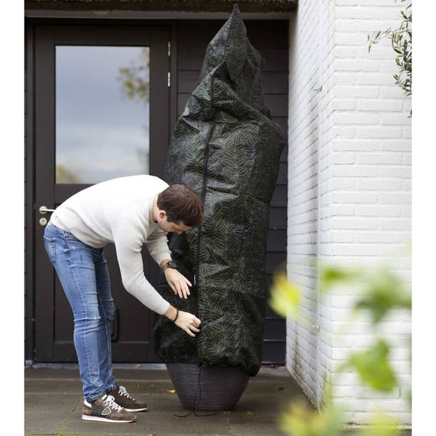 Capi Plantenhoes groot 150x250 cm zwarte en groene print