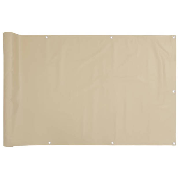 vidaXL Balkonscherm 90x500 cm oxford stof beige