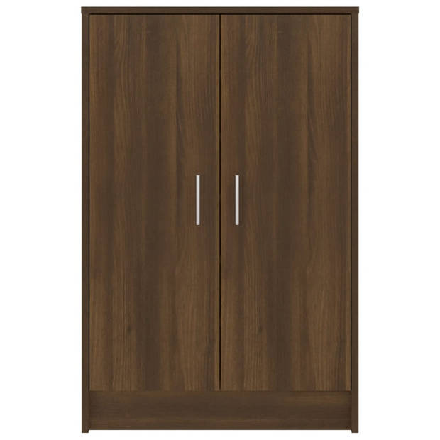 vidaXL Schoenenkast 60x35x92 cm bewerkt hout bruin eikenkleur