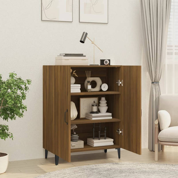 The Living Store Dressoir Modern - 70 x 34 x 90 cm - Bruineiken hout