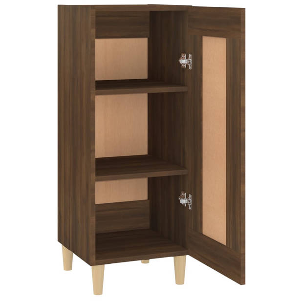 vidaXL Dressoir 34,5x34x90 cm bewerkt hout bruin eikenkleur