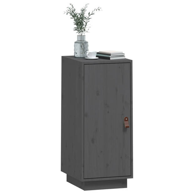 The Living Store Dressoir Grey Pine - 34 x 40 x 75 cm - Massief grenenhout - 3 vakken - deur