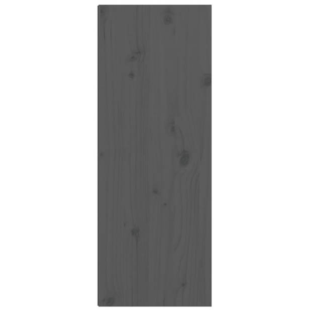 vidaXL Wandkast 30x30x80 cm massief grenenhout grijs