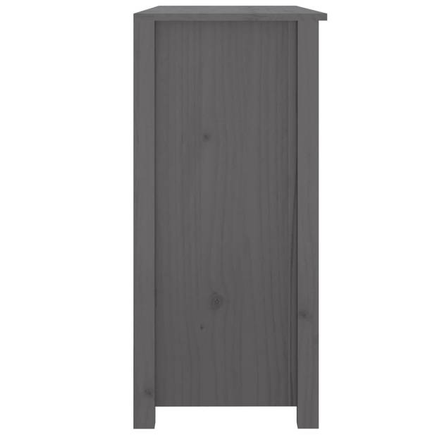 The Living Store Dressoir - Grijs - 100 x 35 x 74 cm - Massief Grenenhout