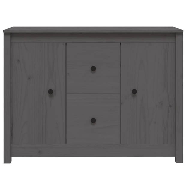 The Living Store Dressoir - Grijs - 100 x 35 x 74 cm - Massief Grenenhout