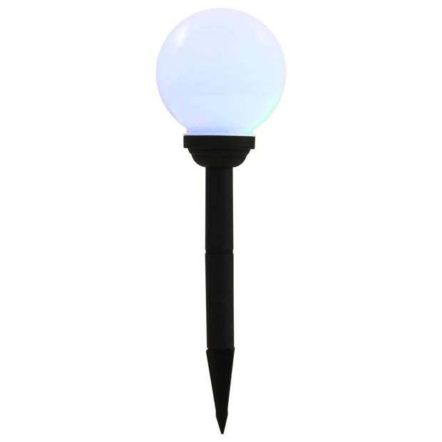 vidaXL LED-solarlampen rond 15 cm RGB 4 st