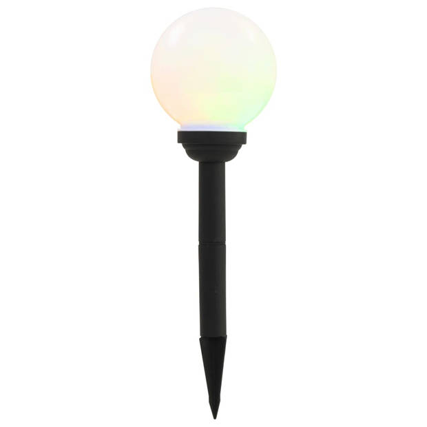 vidaXL LED-solarlampen rond 15 cm RGB 4 st