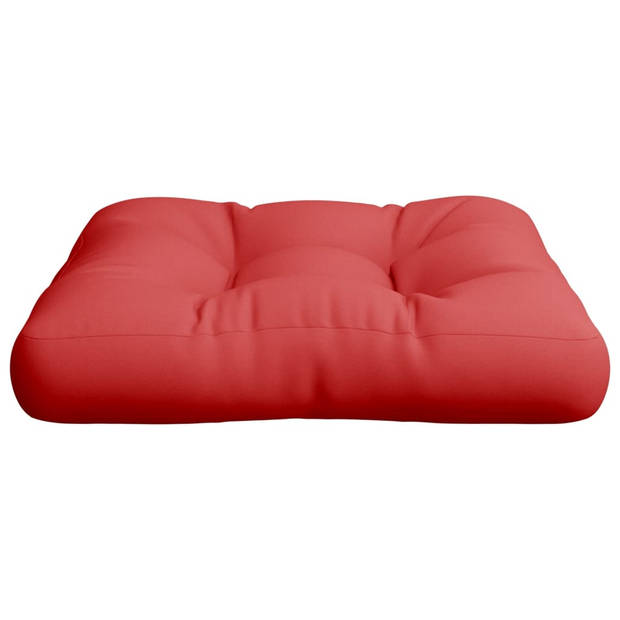 The Living Store Palletkussen - Polyester - 60 x 60 x 12 cm - Rood