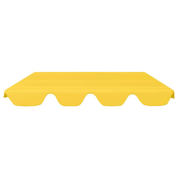 vidaXL Vervangingsluifel voor schommelbank 188/168x145/110 cm geel