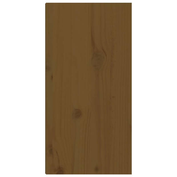The Living Store Wandkast Honingbruin - Massief grenenhout - 30x30x60 cm - Set van 2