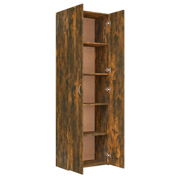 The Living Store Kantoorkast - Archiefkast - 60 x 32 x 190 cm - Gerookt eiken