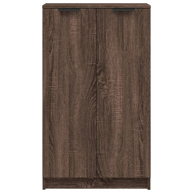 vidaXL Schoenenkast 59x35x100 cm bewerkt hout bruin eikenkleur