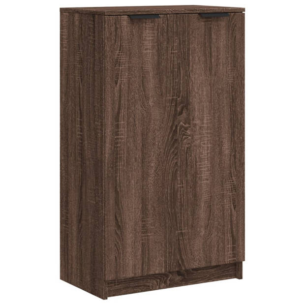 vidaXL Schoenenkast 59x35x100 cm bewerkt hout bruin eikenkleur