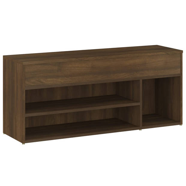 vidaXL Schoenenbank 105x30x45 cm bewerkt hout bruin eikenkleur