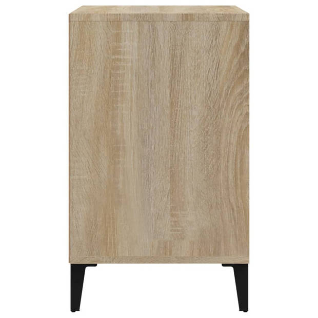 The Living Store Schoenenkast Sonoma Eiken - 102 x 36 x 60 cm - Bewerkt hout en metaal