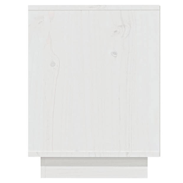 vidaXL Schoenenkast 110x34x45 cm massief grenenhout wit