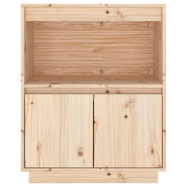 The Living Store Houten Dressoir - Opbergkast - 60x34x75 cm - Massief grenenhout