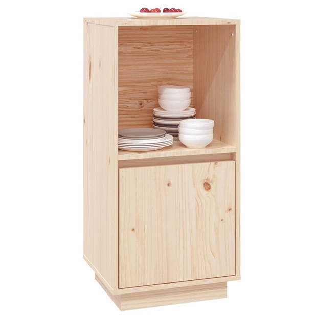 The Living Store Dressoir Grenenhout - Bijzetkast - 38x35x80 cm - Massief hout - Opbergruimte