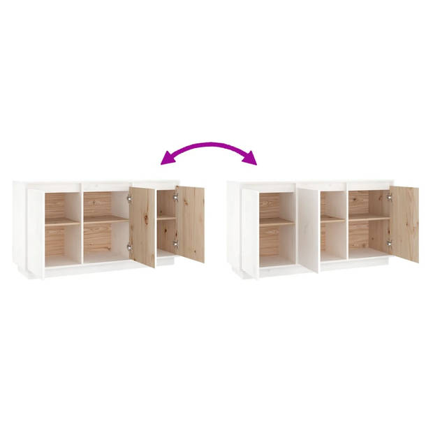 The Living Store Dressoir - Modern - Meubel - 111 x 34 x 60 cm - Wit