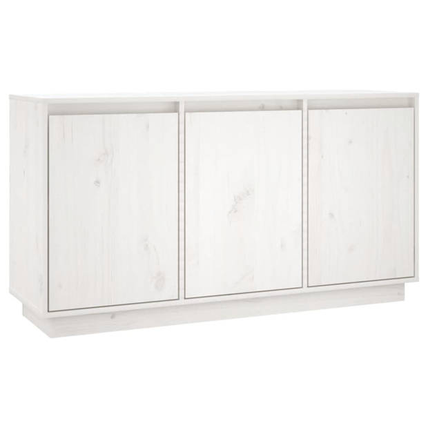 vidaXL Dressoir 111x34x60 cm massief grenenhout wit