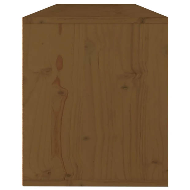 The Living Store Zwevende Kast - Massief Grenenhout - 100 x 30 x 35 cm - Honingbruin